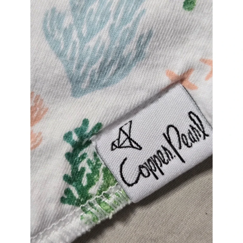 Copper Pearl Bandana Baby Bibs Mermaid Coral‎ Scales Set of 3 Snaps